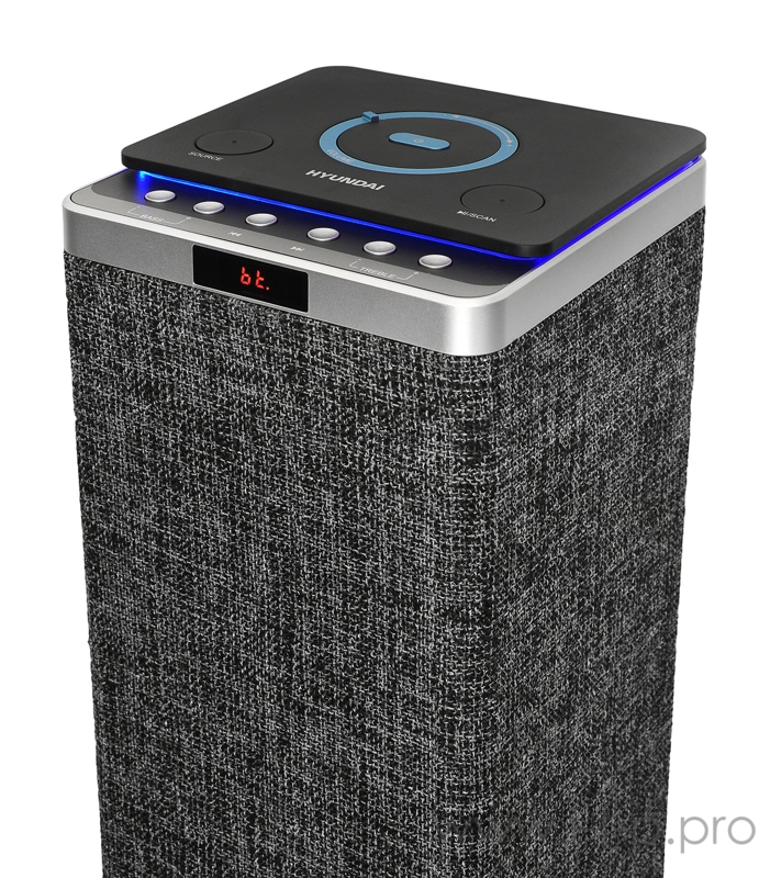 Минисистема Hyundai H-MC320 темно-серый/черный 240Вт/FM/USB/BT