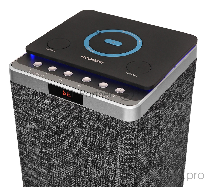 Минисистема Hyundai H-MC320 темно-серый/черный 240Вт/FM/USB/BT