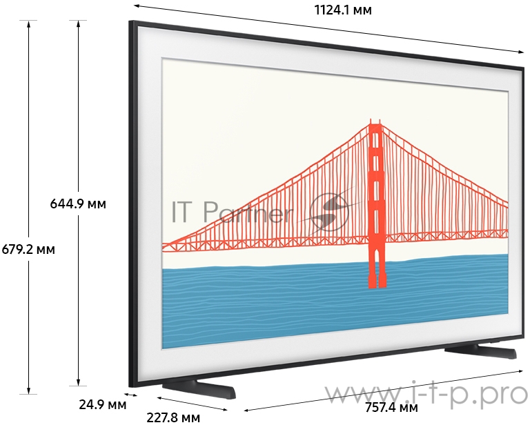 Телевизор ЖК 50 Samsung Телевизор ЖК 50 Samsung/ 50”, QLED Frame, UHD, Smart TV,Wi-Fi, Voice, PQI 3000, DVB-T2/C/S2, 20W, OTS Lite+, 4HDMI, 2 USB, BLACK