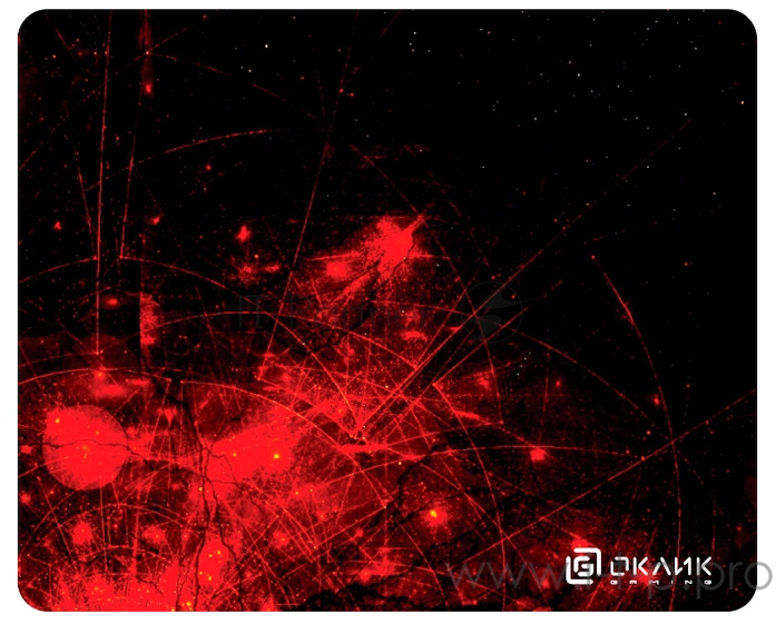 Коврик для мыши Оклик OK-F0252 рисунок/красные частицы 250x200x3мм
