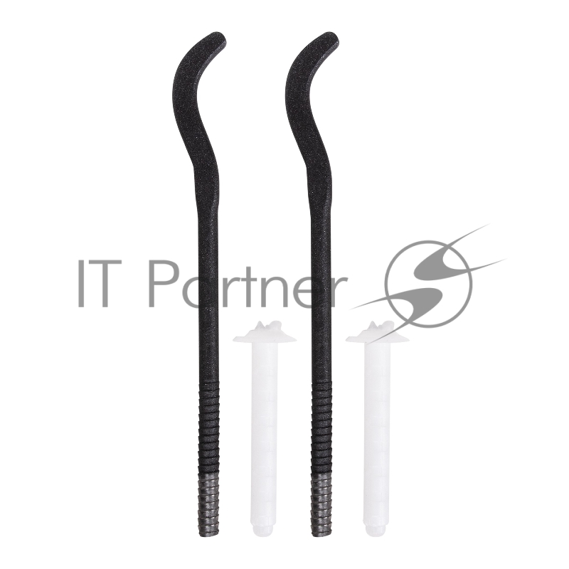 Комплект плоских кронштейнов ROYAL THERMO с дюбелями 7,2х170мм, черные