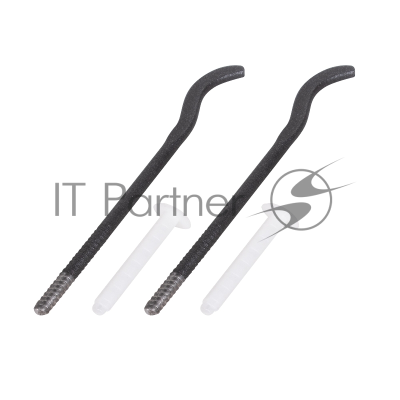 Комплект плоских кронштейнов ROYAL THERMO с дюбелями 7,2х170мм, черные