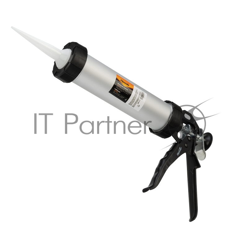 Пистолет для герметика SPARTA 886475 400мл закрытый алюминиевый корпус круглый шток 8 мм