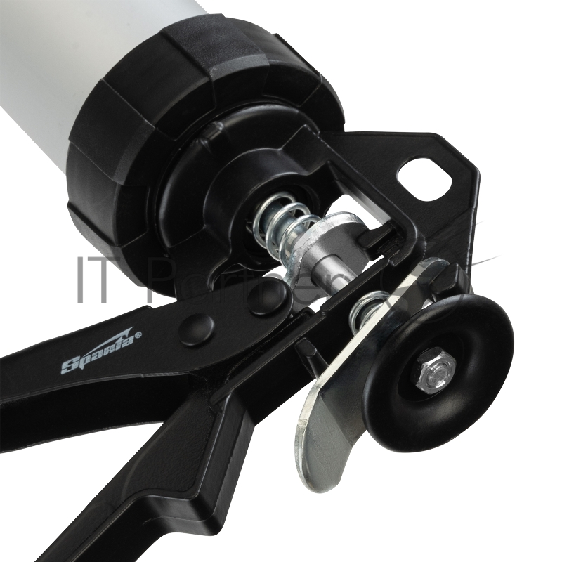 Пистолет для герметика SPARTA 886475 400мл закрытый алюминиевый корпус круглый шток 8 мм