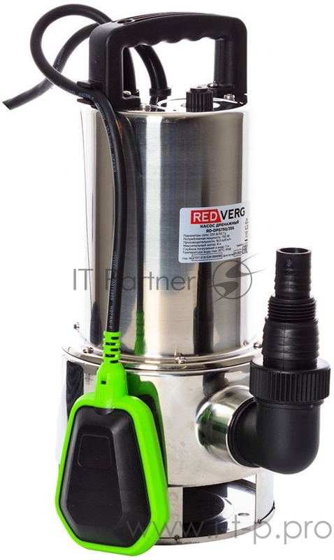 Насос садовый дренажный RedVerg RD-DPS750/35S 750Вт 16500л/час
