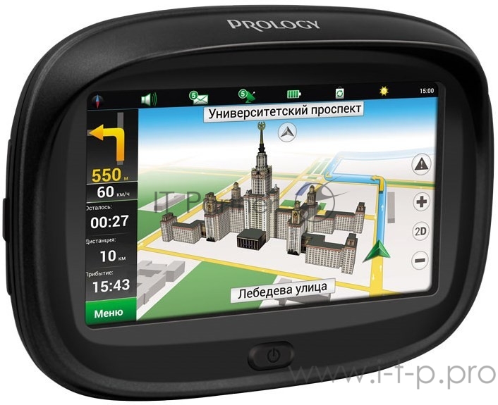 Навигатор Автомобильный GPS Prology IMAP MOTO 4.3 480x272 4Gb microSD Bluetooth черный Navitel