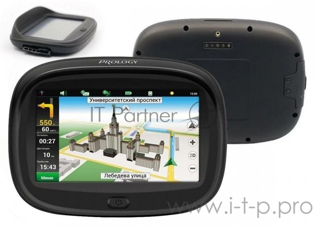 Навигатор Автомобильный GPS Prology IMAP MOTO 4.3 480x272 4Gb microSD Bluetooth черный Navitel