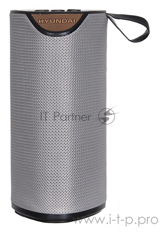 Колонка порт. Hyundai H-PAC190 серый 6W 1.0 BT/3.5Jack/USB 10м 1200mAh