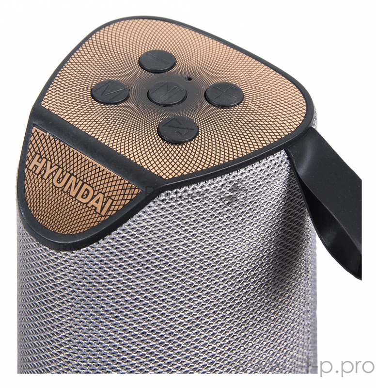 Колонка порт. Hyundai H-PAC190 серый 6W 1.0 BT/3.5Jack/USB 10м 1200mAh