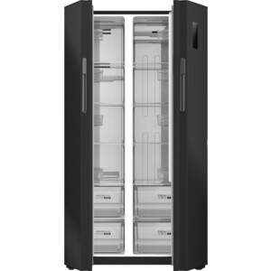 Холодильник Hyundai CS5005FV черное стекло (двухкамерный)