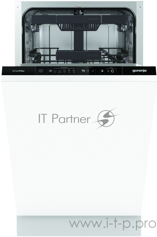 Встраиваемые посудомоечные машины GORENJE Узкая, 81.5x44.8x55, 11 комплектов посуды, 5 программ, 3 корзины, полный Aquastop, ЖК дисплей, 5 уровней разбрызгивания воды, А++