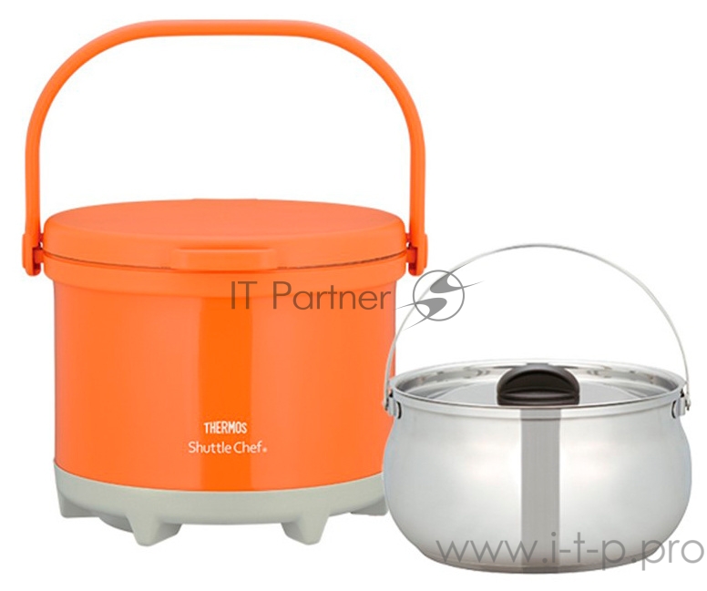 Термокастрюля Thermos Shuttle Chef RPE-3000 CA 3л. оранжевый/серебристый (451323)
