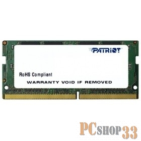 Модуль памяти Patriot DDR4 SODIMM 4GB PSD44G240082S {PC4-19200, 2400MHz}