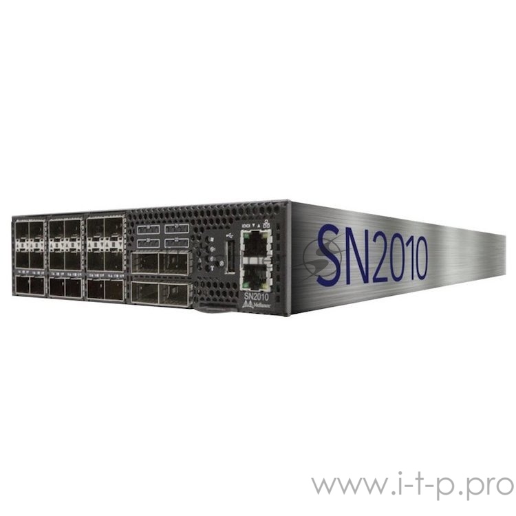 Spectrum(R) based 25GbE/100GbE 1U Open Ethernet switch with ONIE, 18 SFP28 ports and 4 QSFP28 ports, 2 power supplies (AC), x86 CPU, short depth, P2C airflow, Rail Kit must be purchased separately