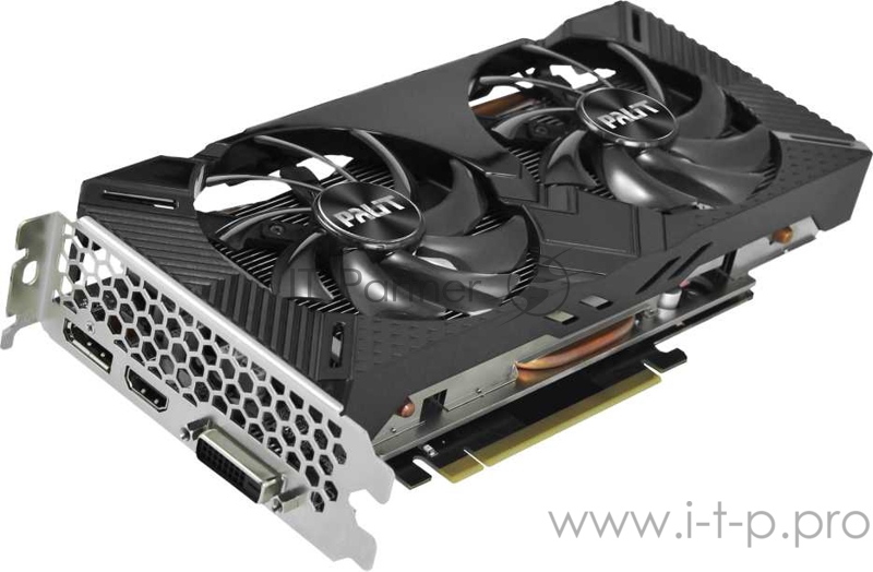 Видеокарта Palit PCI-E PA-GTX1660 DUAL 6G NVIDIA GeForce GTX 1660 6144Mb 192 GDDR5 1530/8000 DVIx1/HDMIx1/DPx1/HDCP Ret