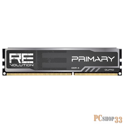 Модуль памяти QUMO DDR4 DIMM 8GB Q4Rev-8G2400P16Prim {PC4-19200, 2400MHz, reVolution}
