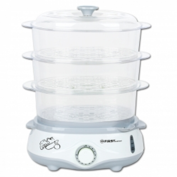 Пароварка FIRST 5100-2 Мощность 1000 Вт. Максимальный объем 11 л. Механическое управление.Grey