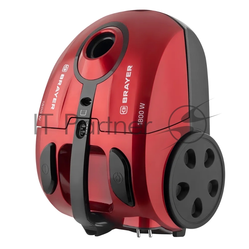 Пылесос мешковый BRAYER, 1800 Вт, всасыв 380, 2,5л, телес, 5 м, +3 бум. мешка, универс щётка