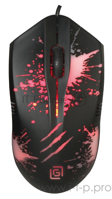 Мышь Оклик 398G черный оптическая (1000dpi) USB (3but)