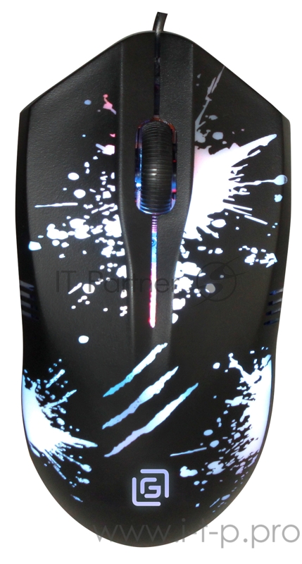 Мышь Оклик 398G черный оптическая (1000dpi) USB (3but)