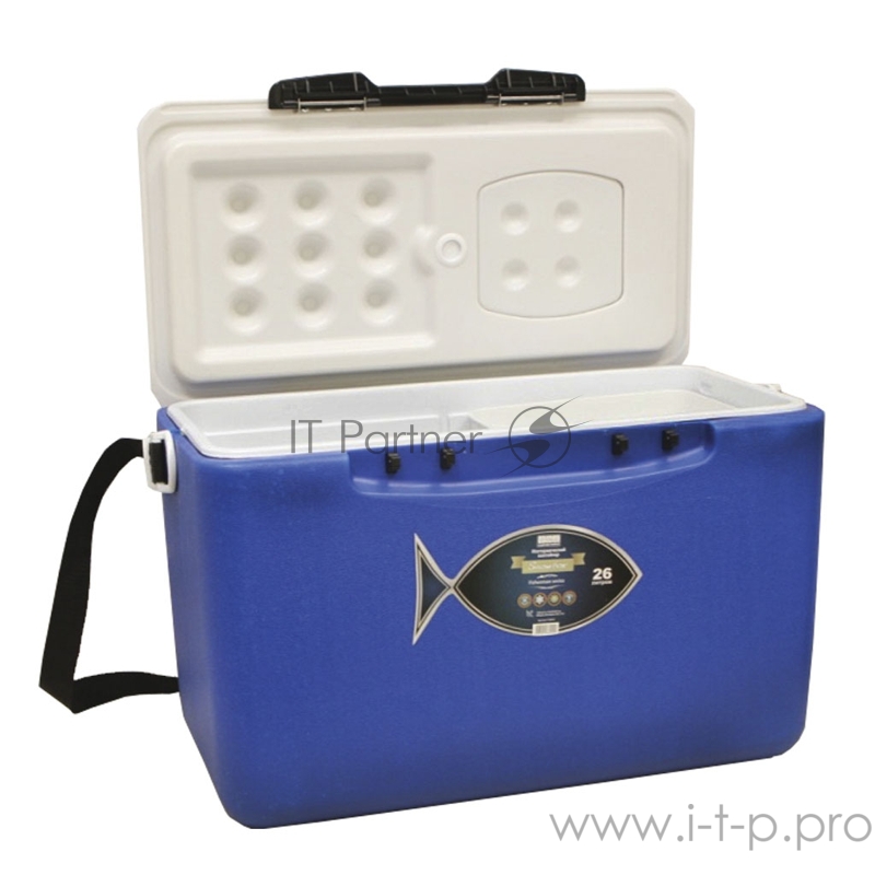 Контейнер изотермический Camping World Fisherman 26 л с люком и лотком (цвет - синий)