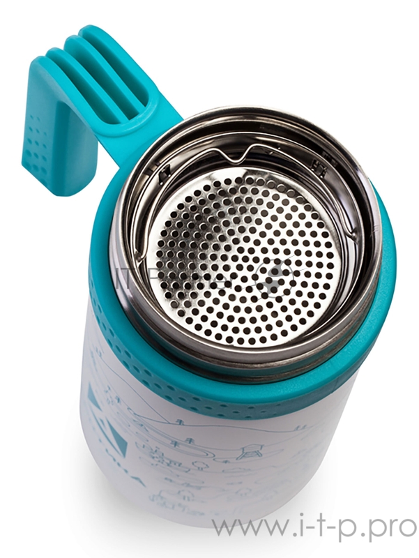 Термокружка для напитков Арктика 412-500 0.5л. белый/голубой картонная коробка (412-500/WHI)