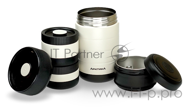 Термос для еды Арктика 308-1300 1.3л. белый/черный картонная коробка (308-1300/WHI)