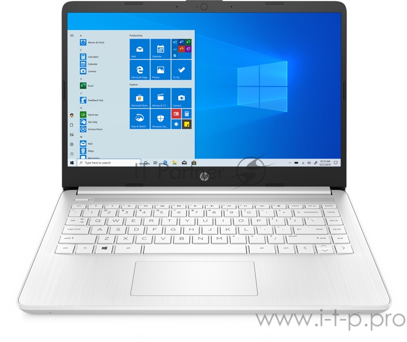 Ноутбук 14 IPS FHD HP 14s-dq2007ur white (Pen 7505/4Gb/256Gb SSD/noDVD/VGA int/W10) (2X1P1EA)