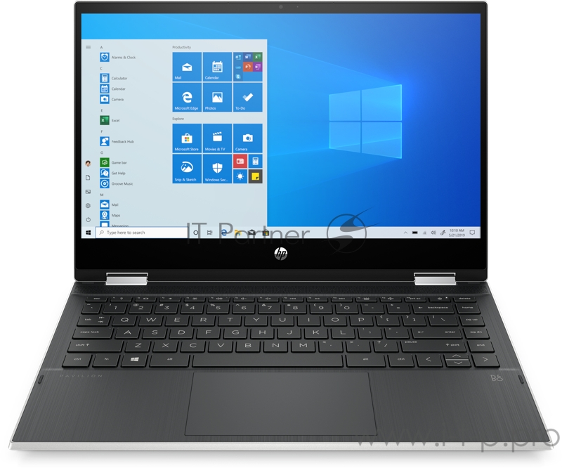 Ноутбук 14 FHD Touch +LTE HP Pavilion x360 14-dw1011ur silver (Core i5 1135G7/8Gb/512Gb SSD/Iris® Xe/1 nano-SIM/W10) (2X2R8EA)