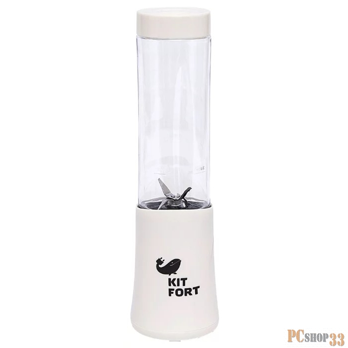 Блендер 1311-3-КТ Блендер Kitfort Shake & Take, Мощность: 150 Вт.Емкость бутылки: 0,28. белый