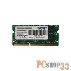 Модуль памяти Patriot SO-DIMM DDR3 8GB PSD38G16002S (PC3-12800, 1600MHz, 1.5V)