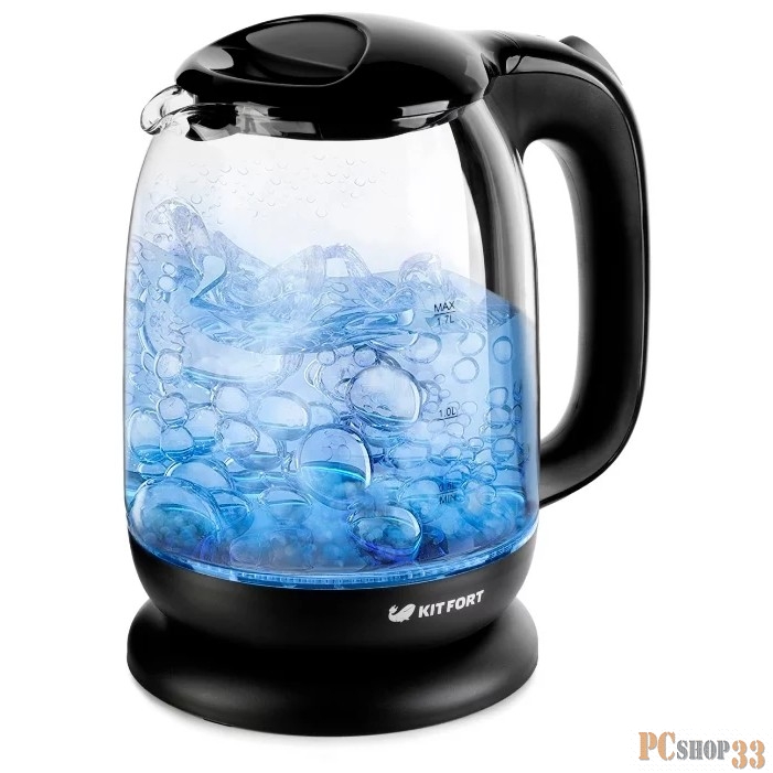 Чайник 625-6-КТ Чайник Kitfort Мощность: 1850-2200 Вт.Ёмкость: 1,7 л.черный.