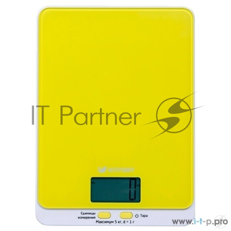 Весы 803-4-КТ Кухонные весы Kitfort, Максимальный вес: 5 кг. жёлтые