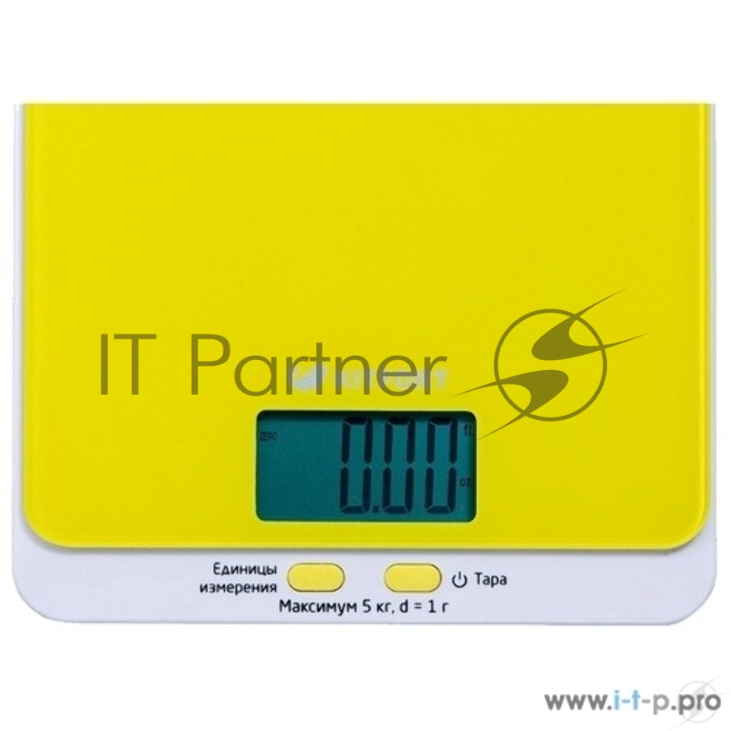 Весы 803-4-КТ Кухонные весы Kitfort, Максимальный вес: 5 кг. жёлтые