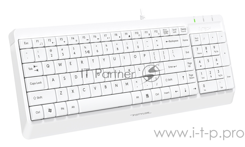 Клавиатура + мышь A4Tech Fstyler F1512 клав:белый мышь:белый USB