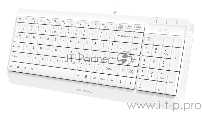 Клавиатура + мышь A4Tech Fstyler F1512 клав:белый мышь:белый USB