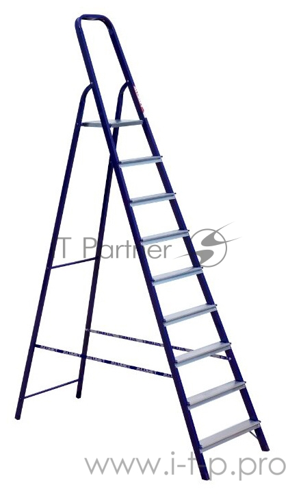 Стремянка Alumet М8409 сталь/алюминий 9ступ. H3.90м макс.нагр.:150кг