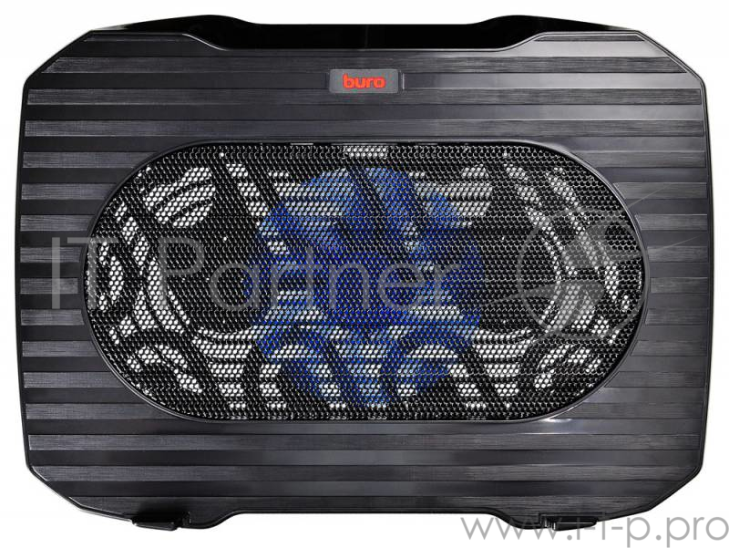 Подставка Buro BU-LCP156-B114 15.6357x265x33мм 1xUSB 1x 140ммFAN 345г металлическая сетка/пластик черный