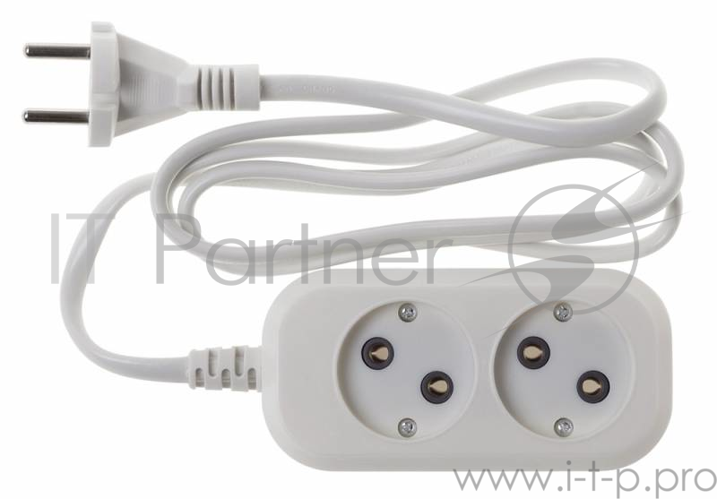 Сетевой удлинитель Buro BU-PSL2.1/W 1.5м (2 розетки) белый (пакет ПЭ)