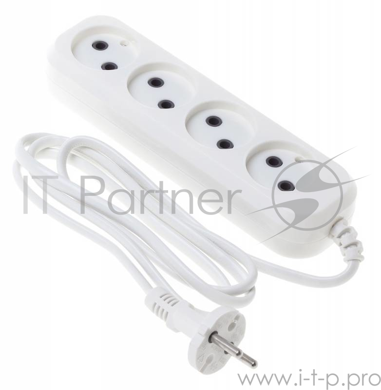 Сетевой удлинитель Buro BU-PSL4.1/W 1.5м (4 розетки) белый (пакет ПЭ)