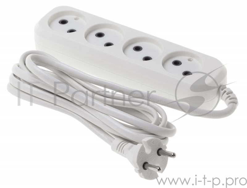 Сетевой удлинитель Buro BU-PSL4.3/W 3м (4 розетки) белый (пакет ПЭ)