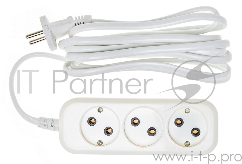 Сетевой удлинитель Buro BU-PSL3.3/W 3м (3 розетки) белый (пакет ПЭ)