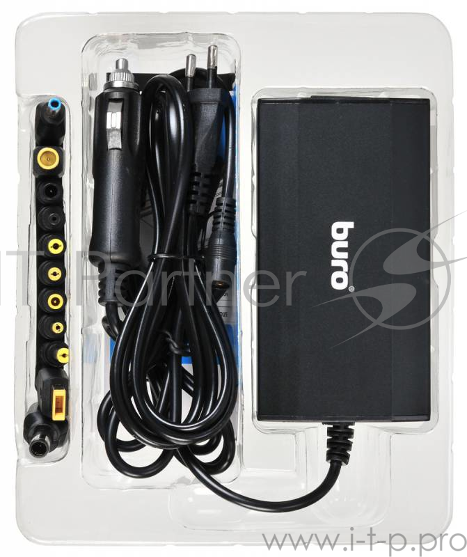 Блок питания Buro BUM-0031T65 ручной 65W 12V-24V 11-connectors 3.2A 1xUSB 0.6A от бытовой электросети/от прикуривателя