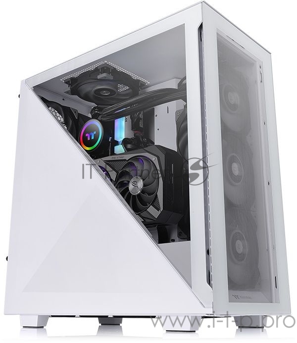 Корпус Thermaltake Divider 300 TG белый без БП ATX 2x120mm 2xUSB3.0 1xUSB3.1 audio front door bott PSU