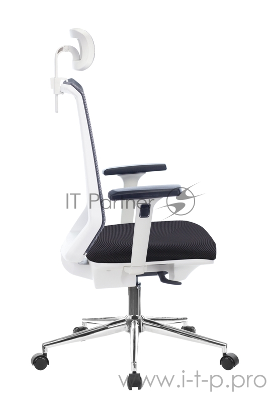 Кресло руководителя Бюрократ MC-W612N-H темно-серый TW-04 сиденье черный TW-11 сетка/ткань с подголов. крестовина хром