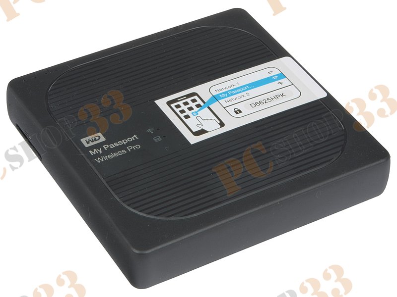 Внешний жесткий диск 3000ГБ 2.5 Western Digital My Passport Wireless Pro WDBSMT0030BBK, черный (USB3.0, WiFi)