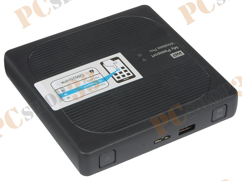 Внешний жесткий диск 3000ГБ 2.5 Western Digital My Passport Wireless Pro WDBSMT0030BBK, черный (USB3.0, WiFi)