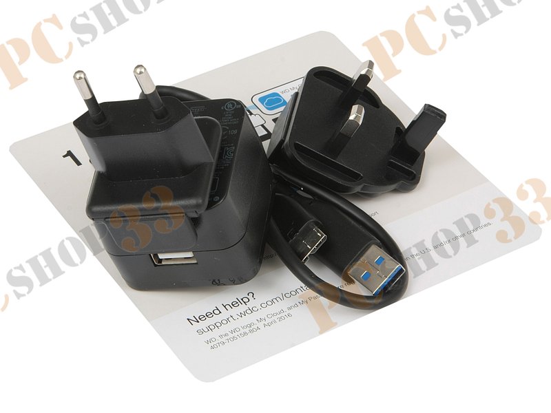 Внешний жесткий диск 3000ГБ 2.5 Western Digital My Passport Wireless Pro WDBSMT0030BBK, черный (USB3.0, WiFi)