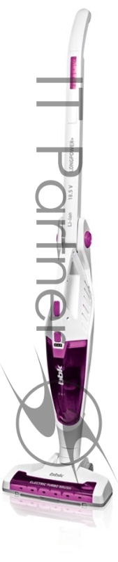 Пылесос BBK BV2526 вертикальный 2 в 1 белый/сиреневый Вертикальный,2 в 1, мощн всасывания 110Вт,обьем пылесборника 0,8 л ,доп насадки, LI-ION, время полной зарядки аккумулятора 4 ч, время непрерывной работы 25 мин, напряжение батареи 18.5, емкость ба