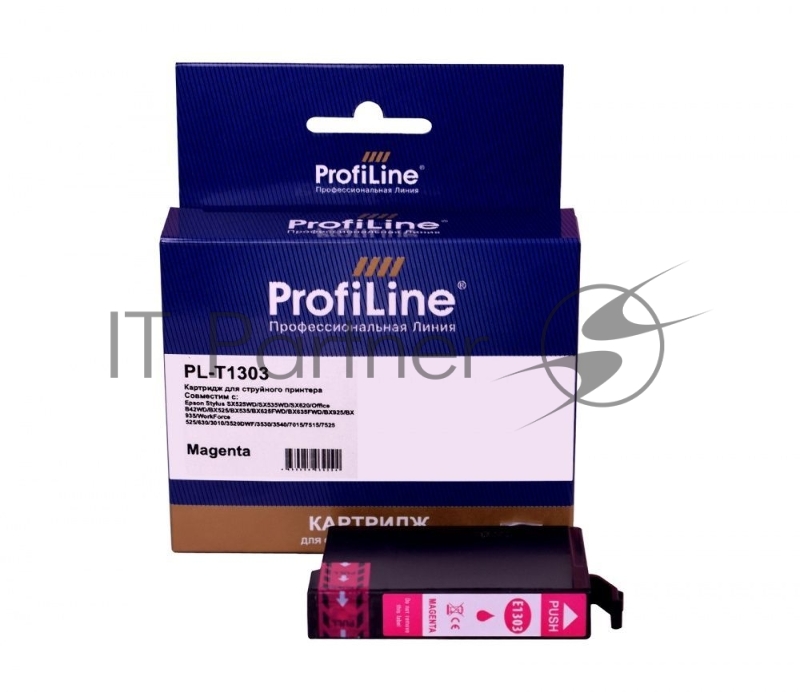 Струйный картридж PL-T1303 для принтеров Epson Stylus SX525WD/SX535WD/SX620/Office B42WD/BX525/BX535/BX625FWD/BX6 525/630/3010/3520DWF/3530/3540 с чернилами Magenta 10,1 мл ProfiLine